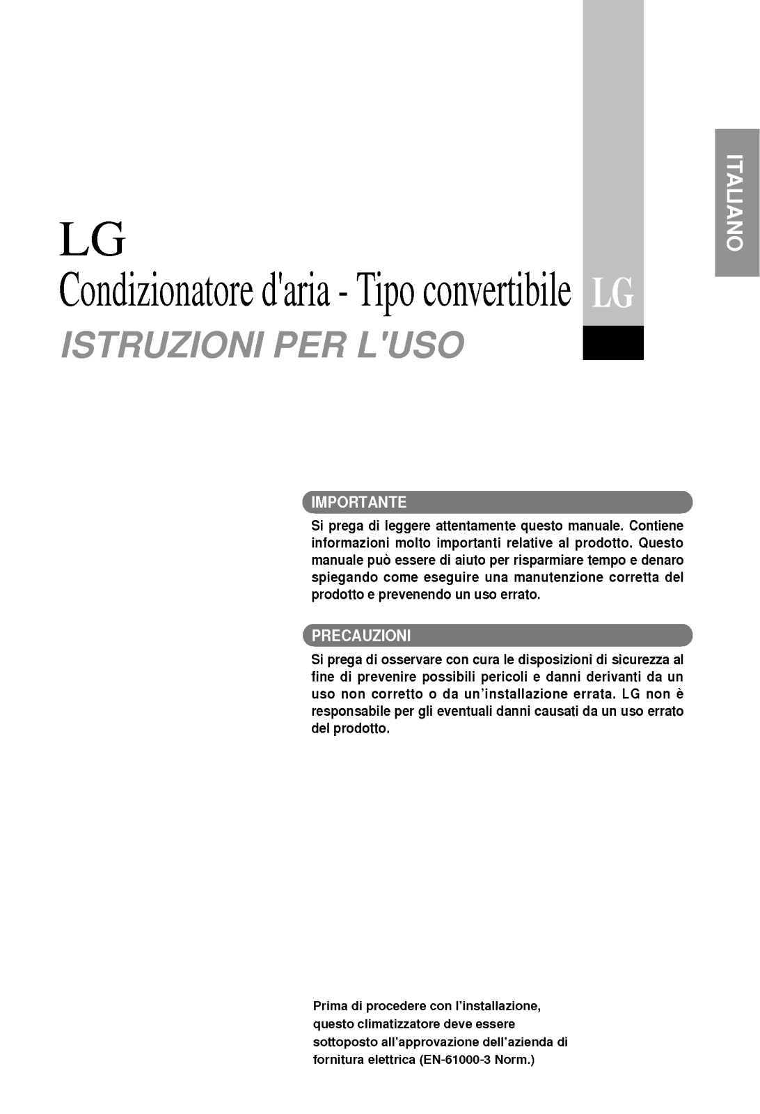 Lg LV-B2860CL User Manual