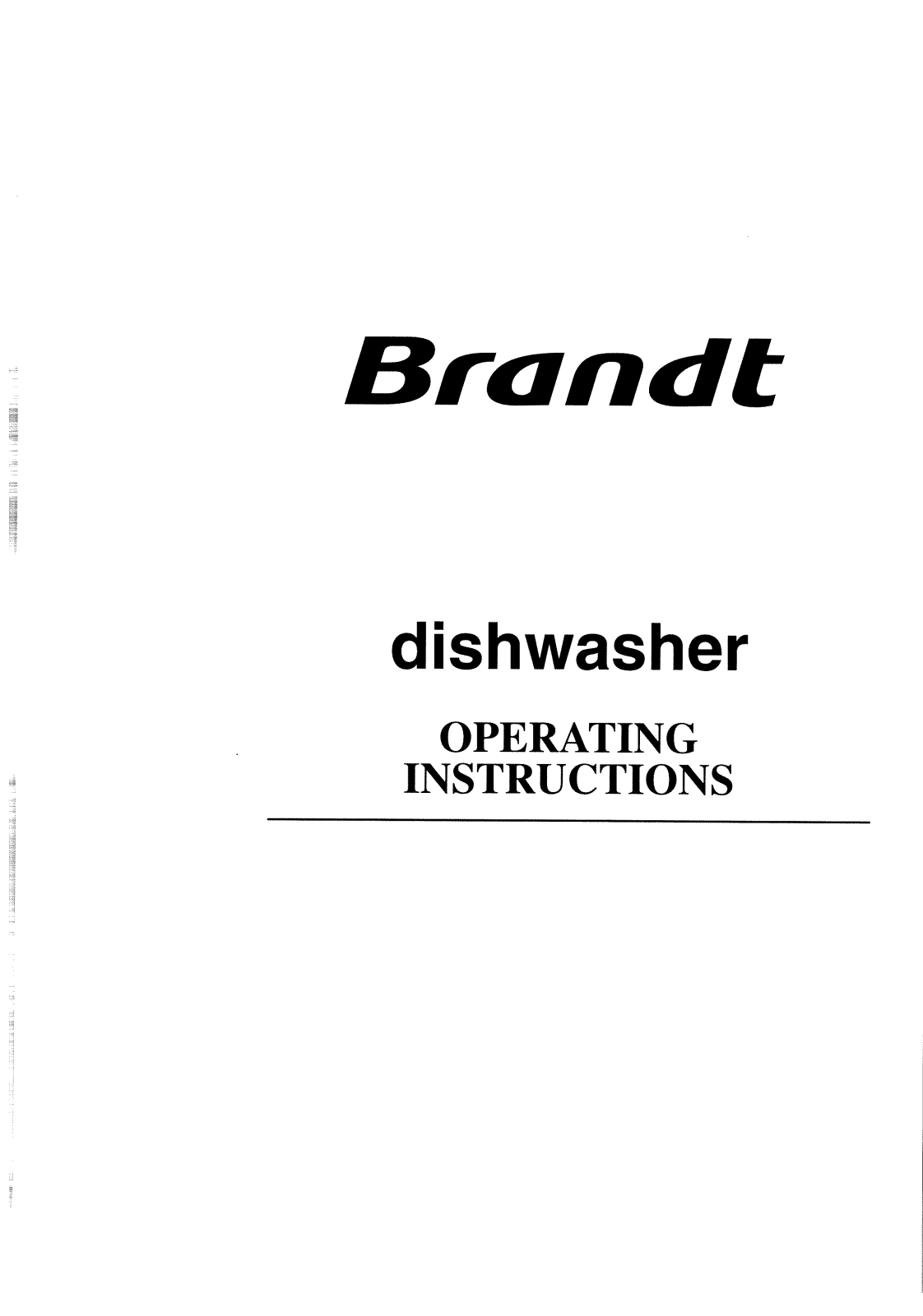 BRANDT DWF041WU User Manual