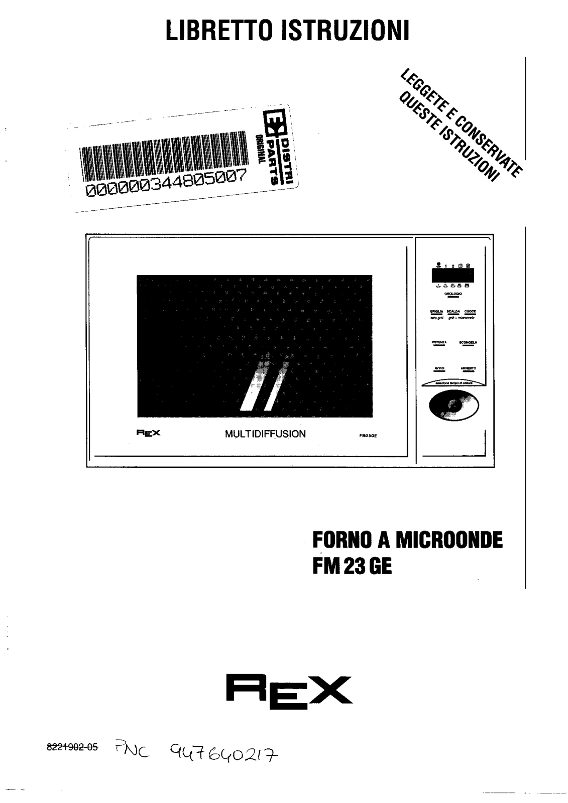 Rex FM23GE User Manual