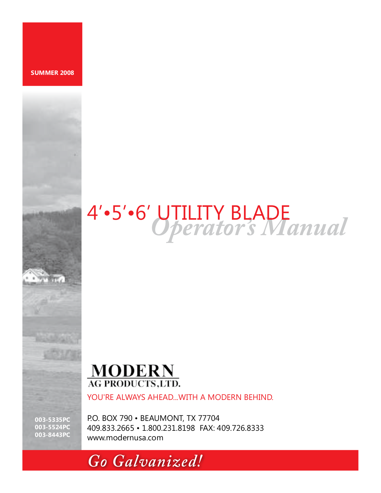 Modern AG Utility Blade User Manual