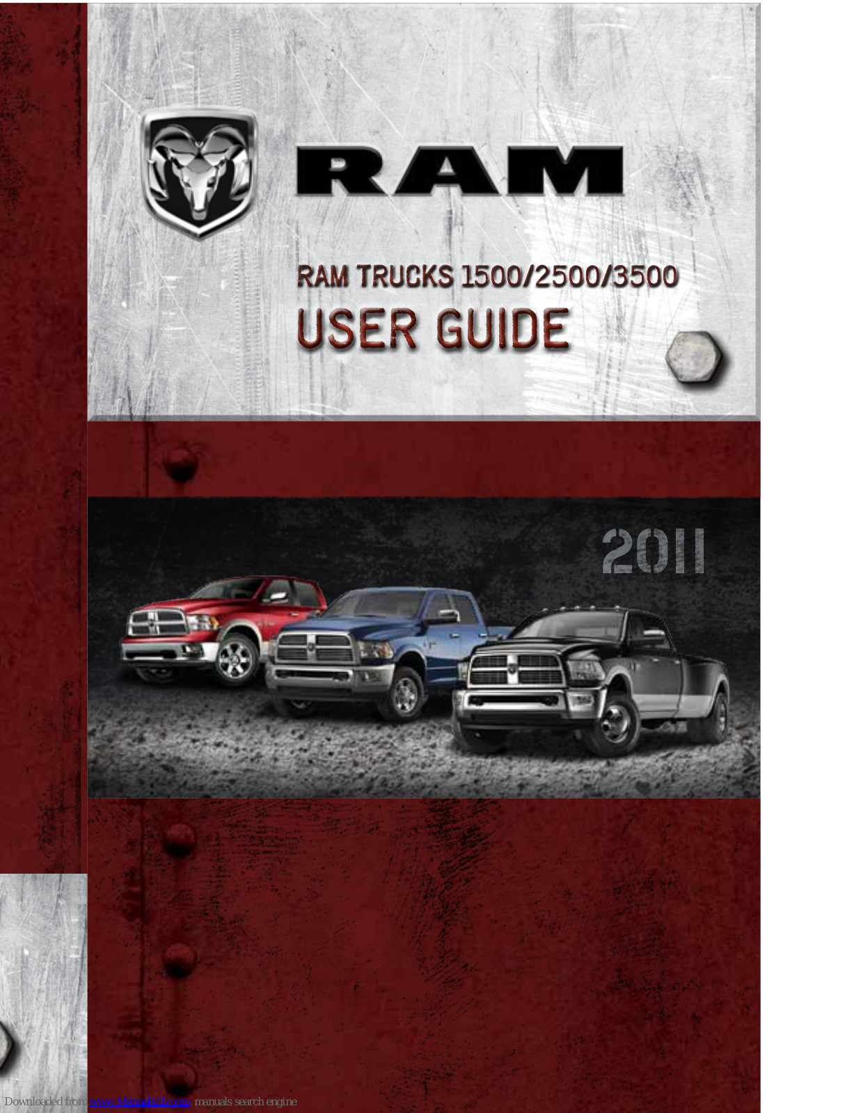 RAM Trucks 1500, Trucks 3500, Trucks 2500, 2011 Trucks 1500, 2011 Trucks 3500 User Manual