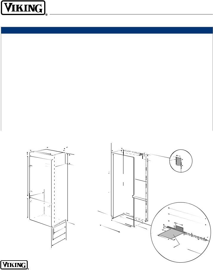 Viking VCBB5363ER, VCBB5363EL Specification Sheet