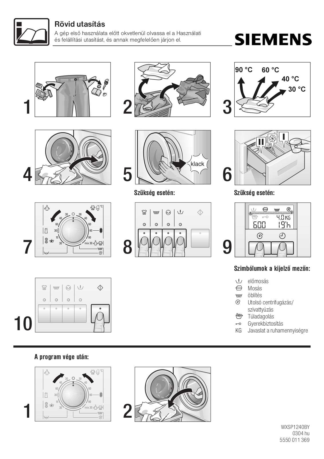 Siemens WXSP1240BY User Manual