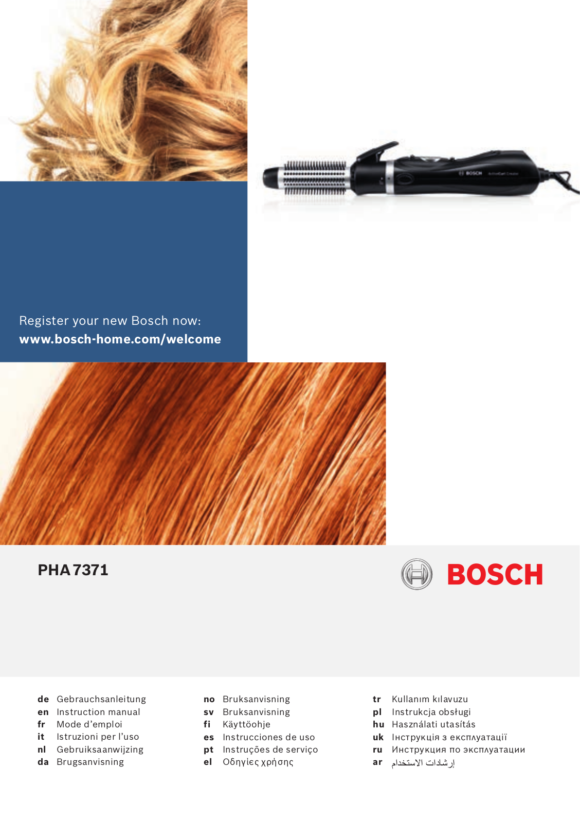 Bosch PHA7371 User manual