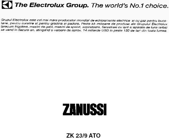 Zanussi ZK23/9AT User Manual