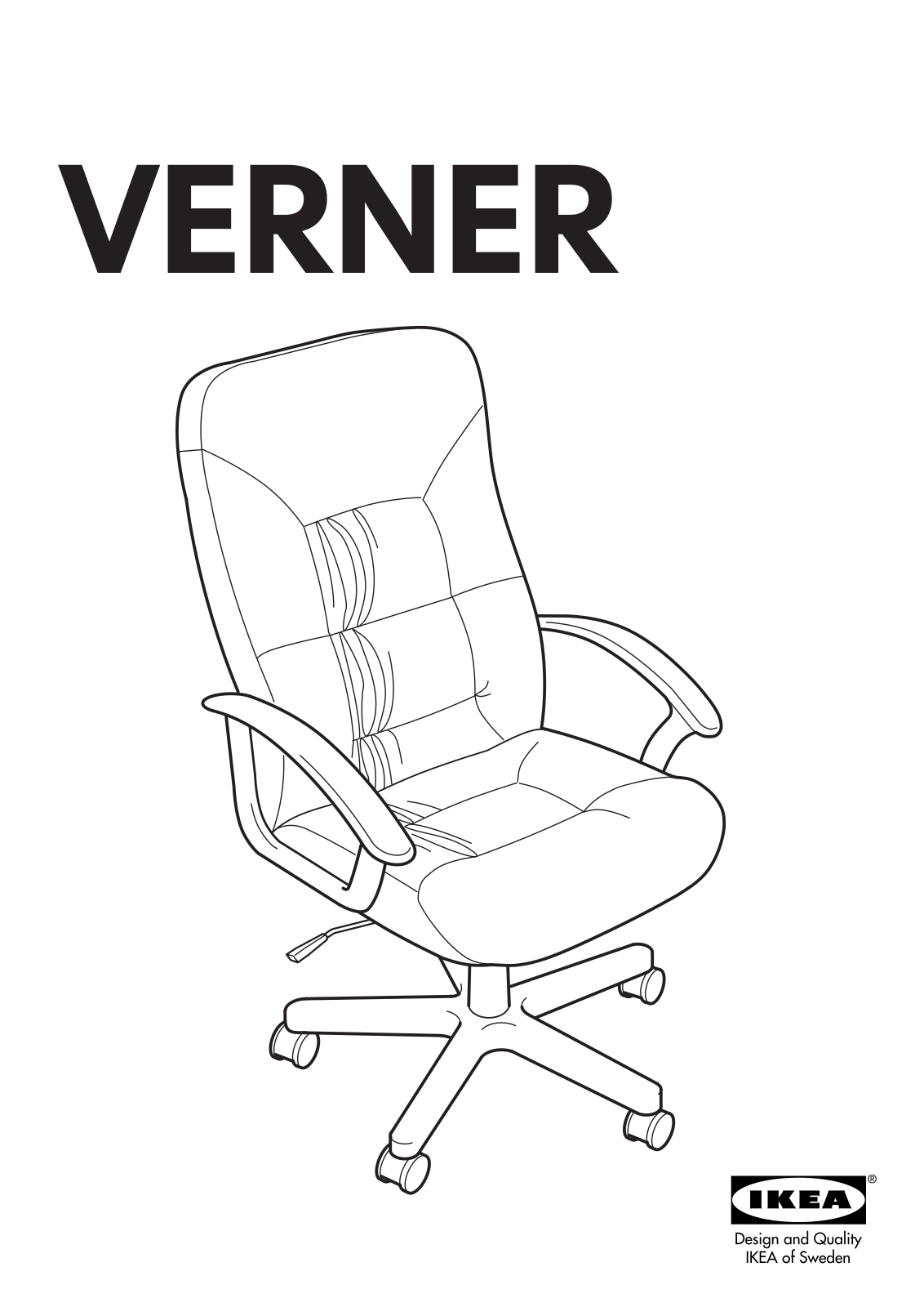 IKEA VERNER SWIVEL CHAIR Assembly Instruction