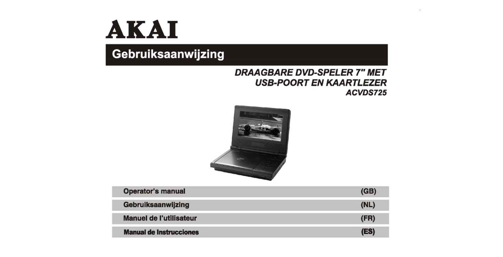 Akai ACVDS725 Operators Manual