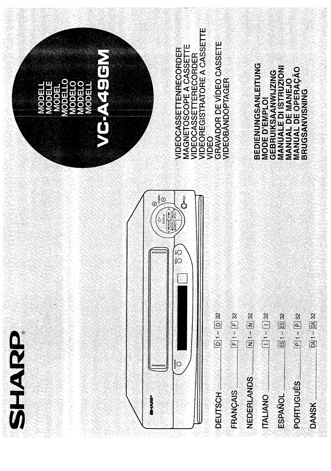 SHARP VC-A49GM User Manual