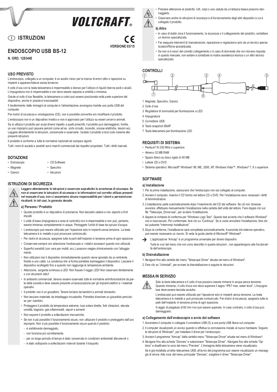 VOLTCRAFT BS-12 USB Operation Manual