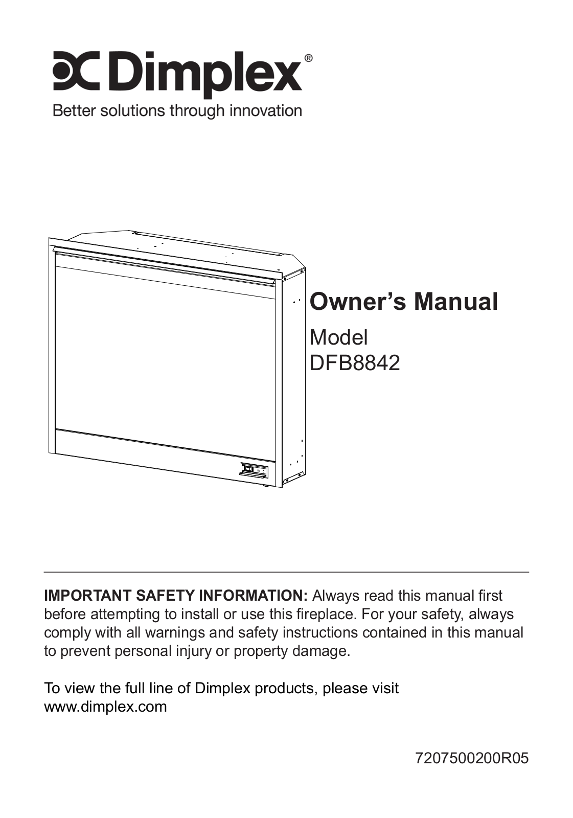 Dimplex DFB8842 User Manual