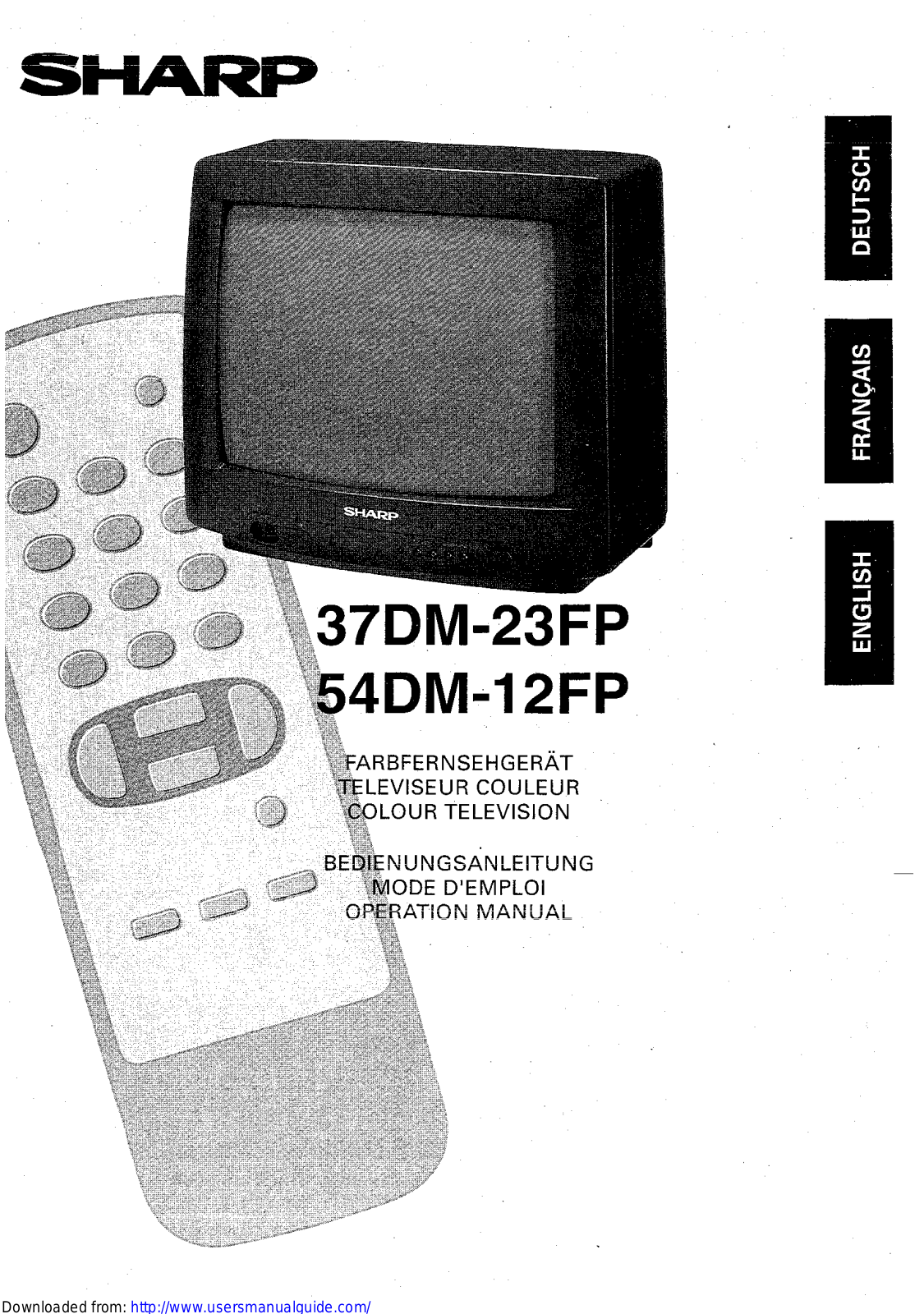 SHARP 37DM-23FP/54DM-12FP User Manual