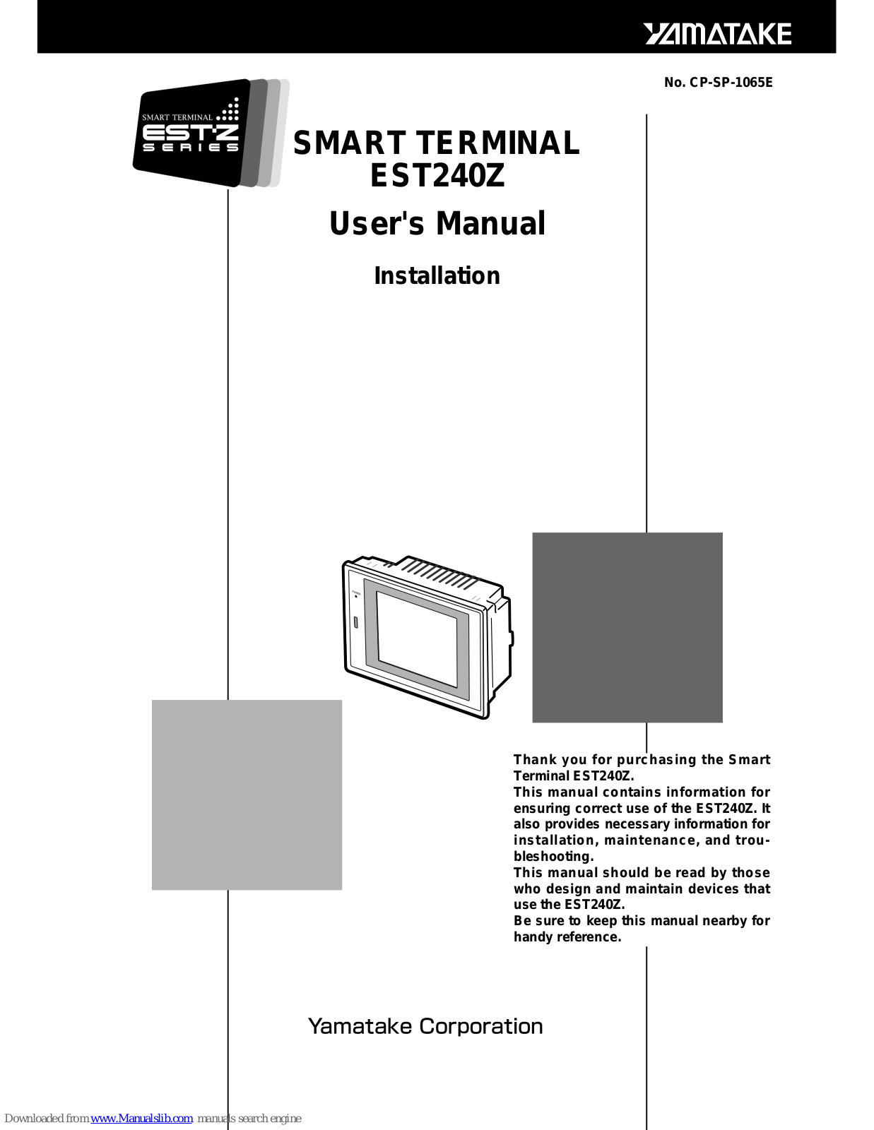 Yamatake EST240Z User Manual