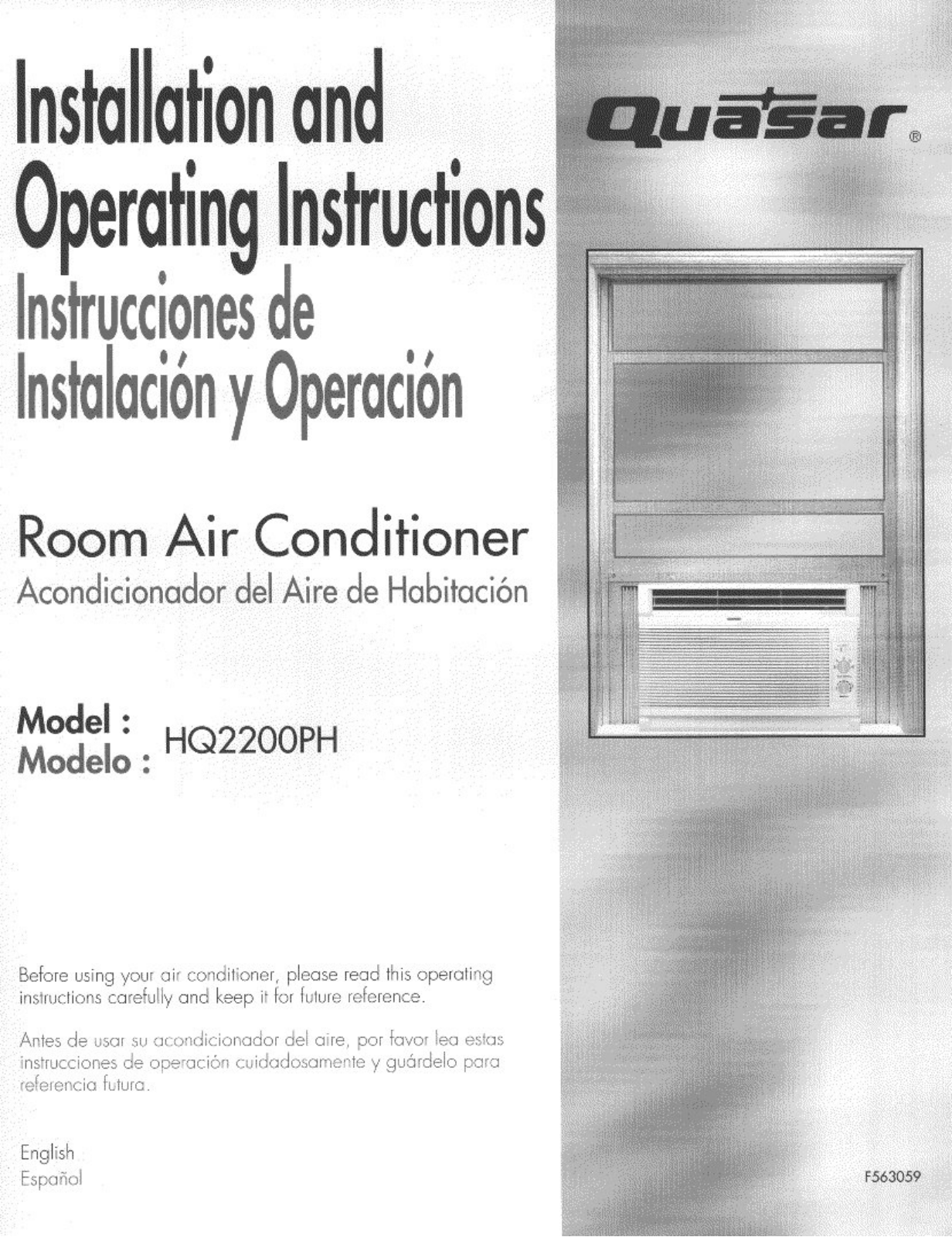 Panasonic hq2200ph Operation Manual