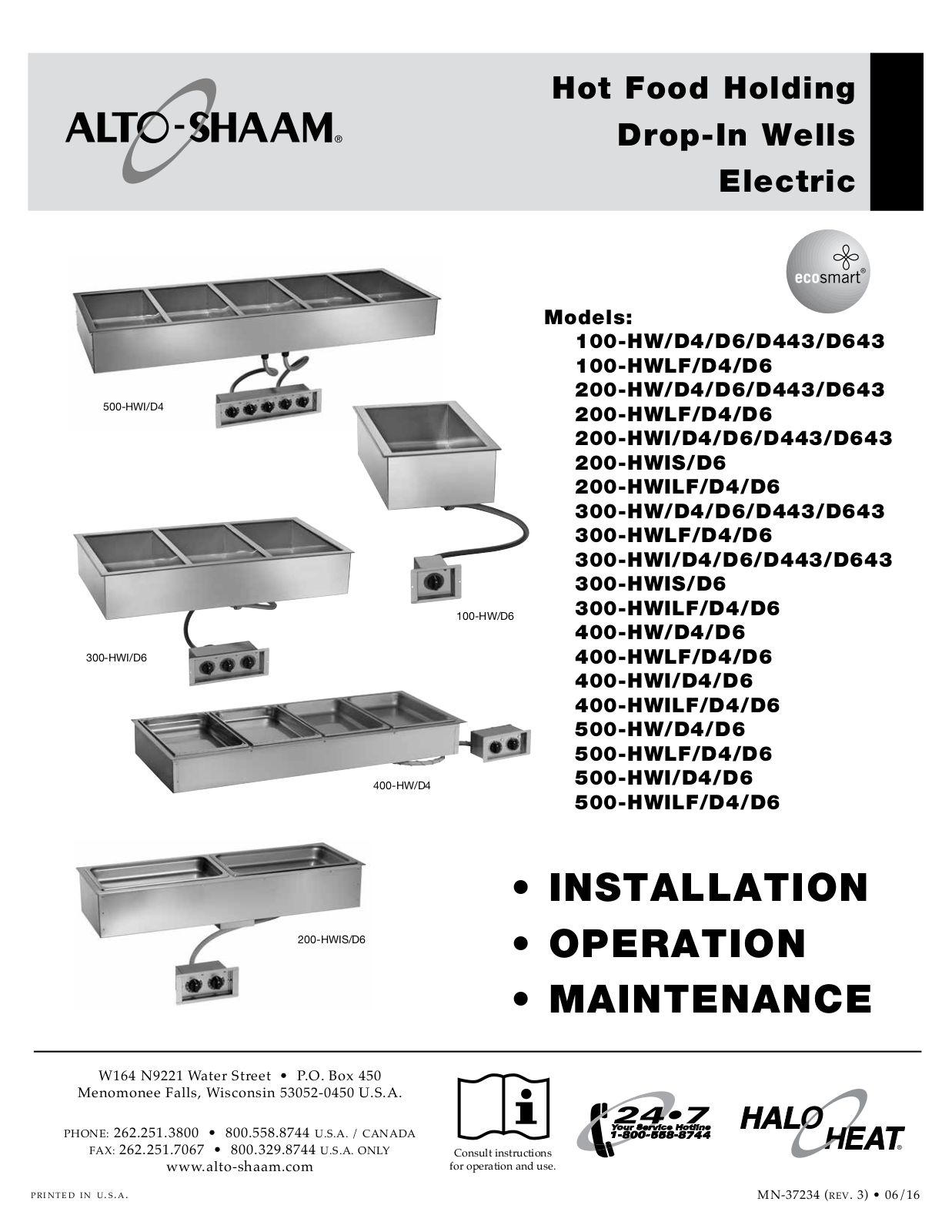 Alto Shaam 200-HW/D4 Service Manual