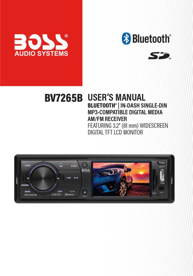 Boss BV7265B Installation Manual