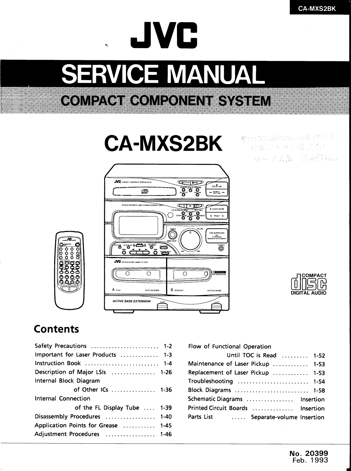 JVC CAMXS-2-BK Service manual