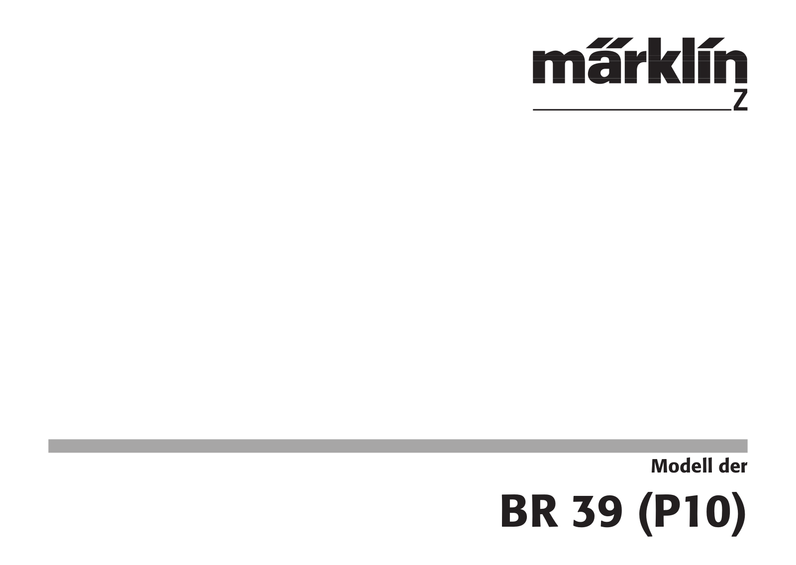 Märklin BR 39 User Manual