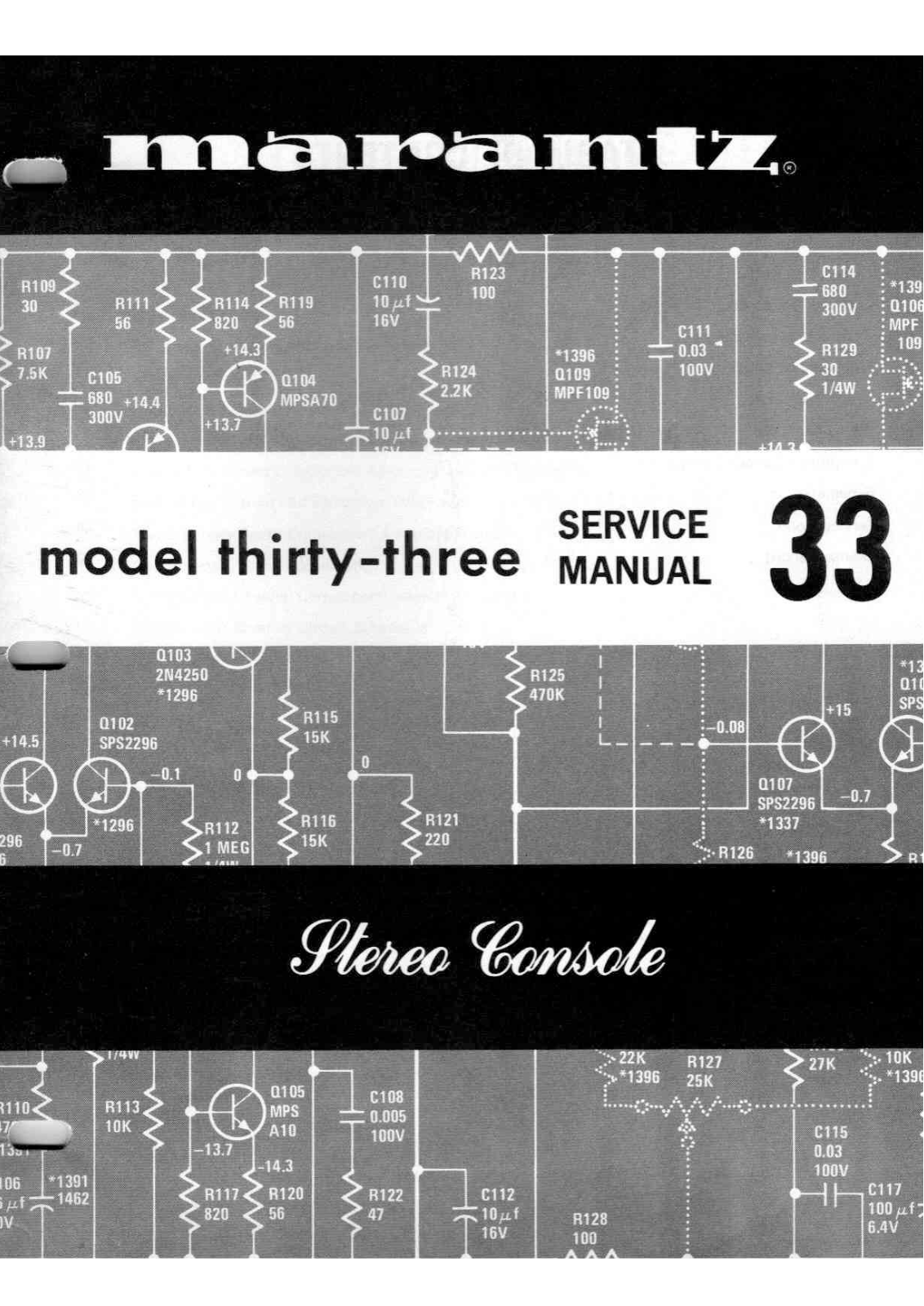 Marantz 33 Service Manual