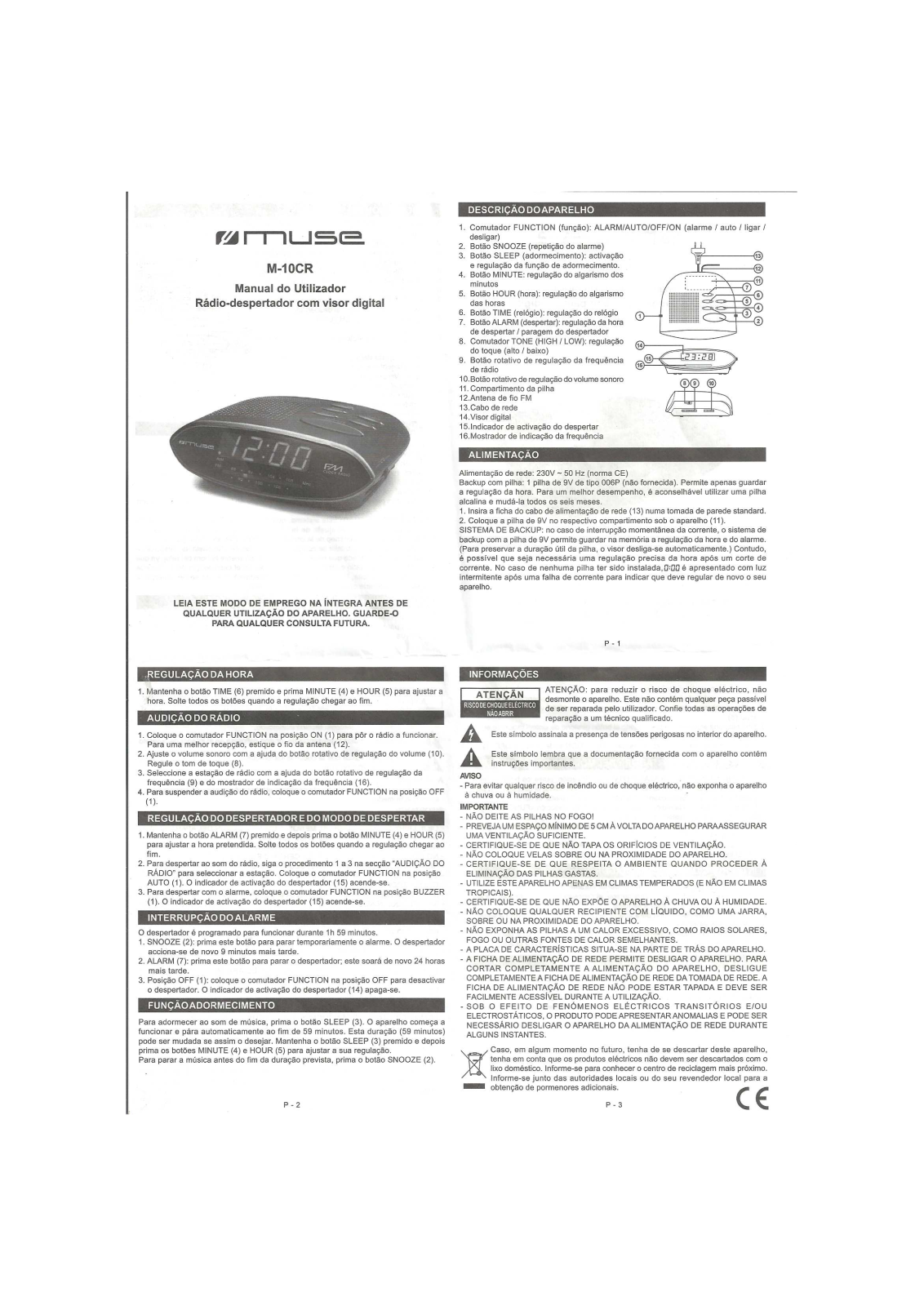 Muse M-10CR User Manual