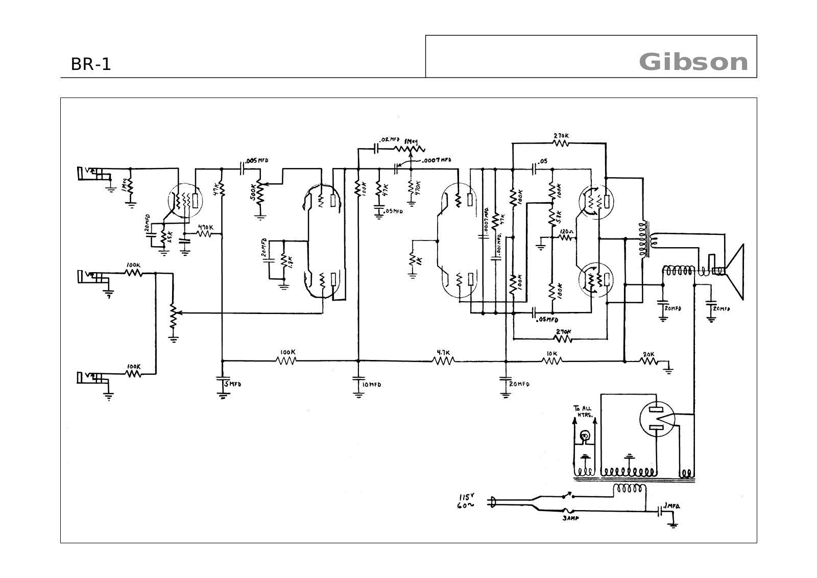 Gibson BR-1 Schematic