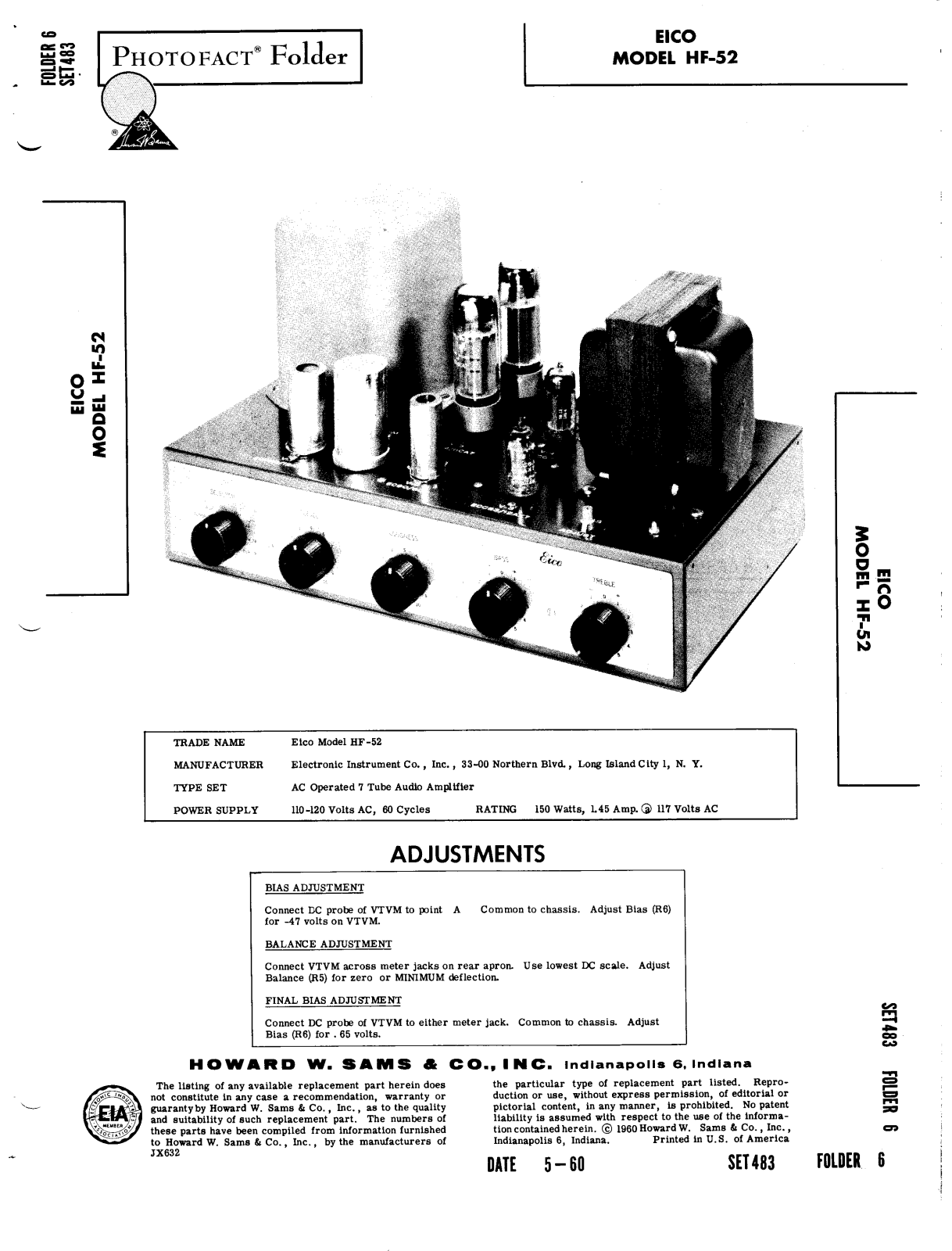 Eico hf52sams schematic