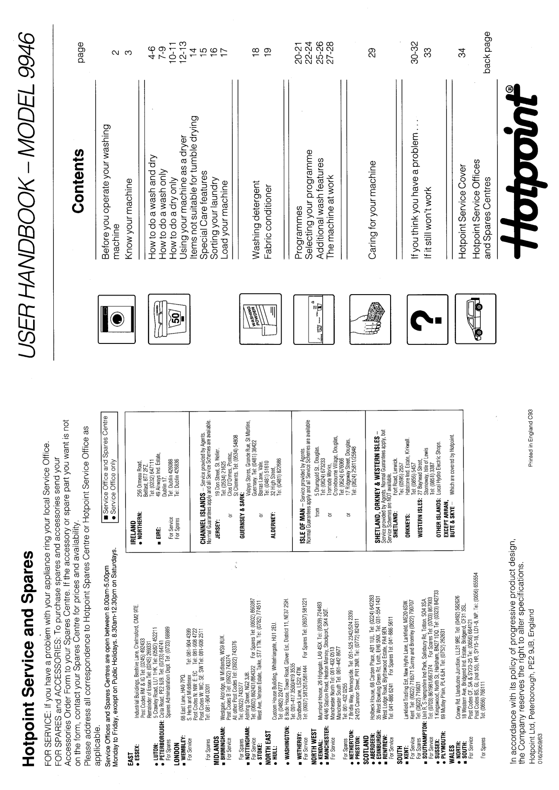 Hotpoint-Ariston HB9946 User Manual