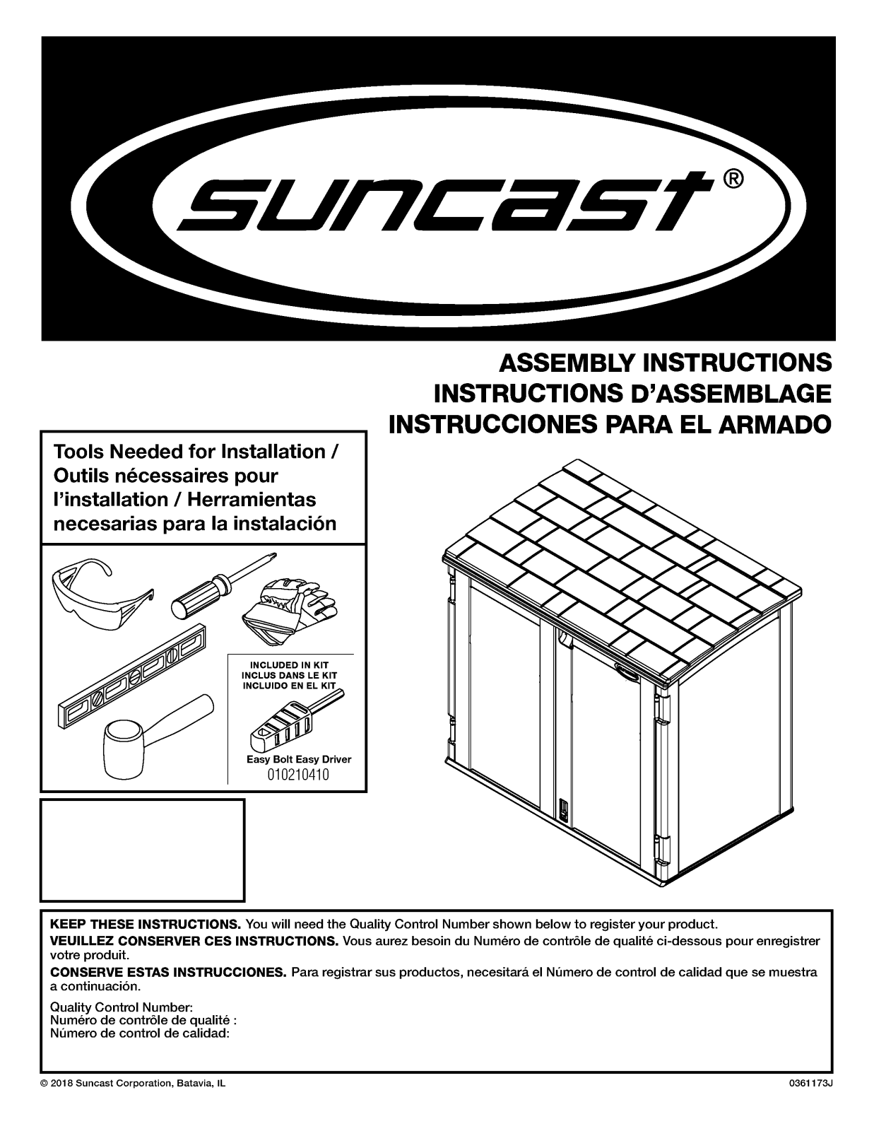 Suncast XA1606 Installation & Assembly - ManualMachine.com