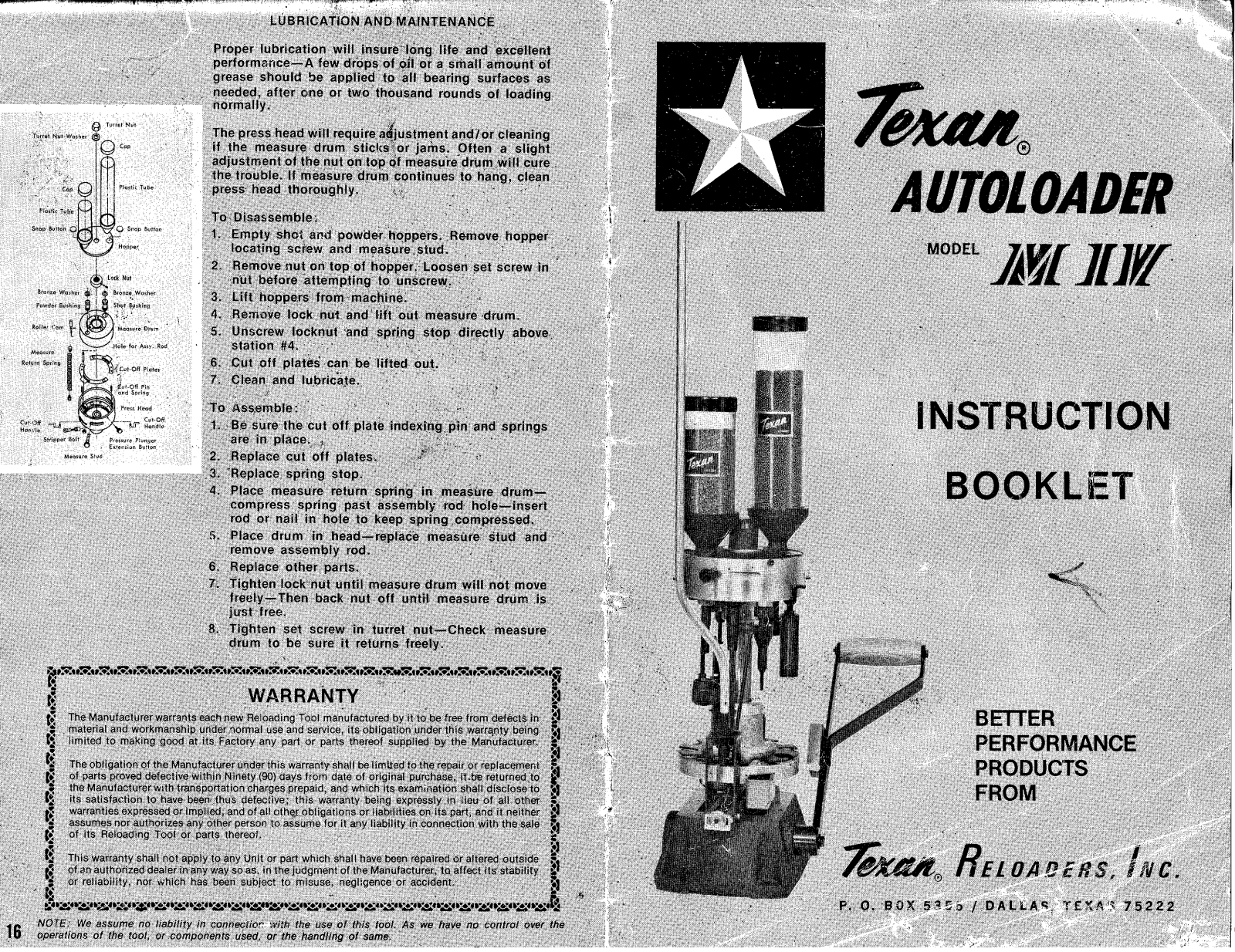 FIREARMS texan m iv User Guide - ManualMachine.com
