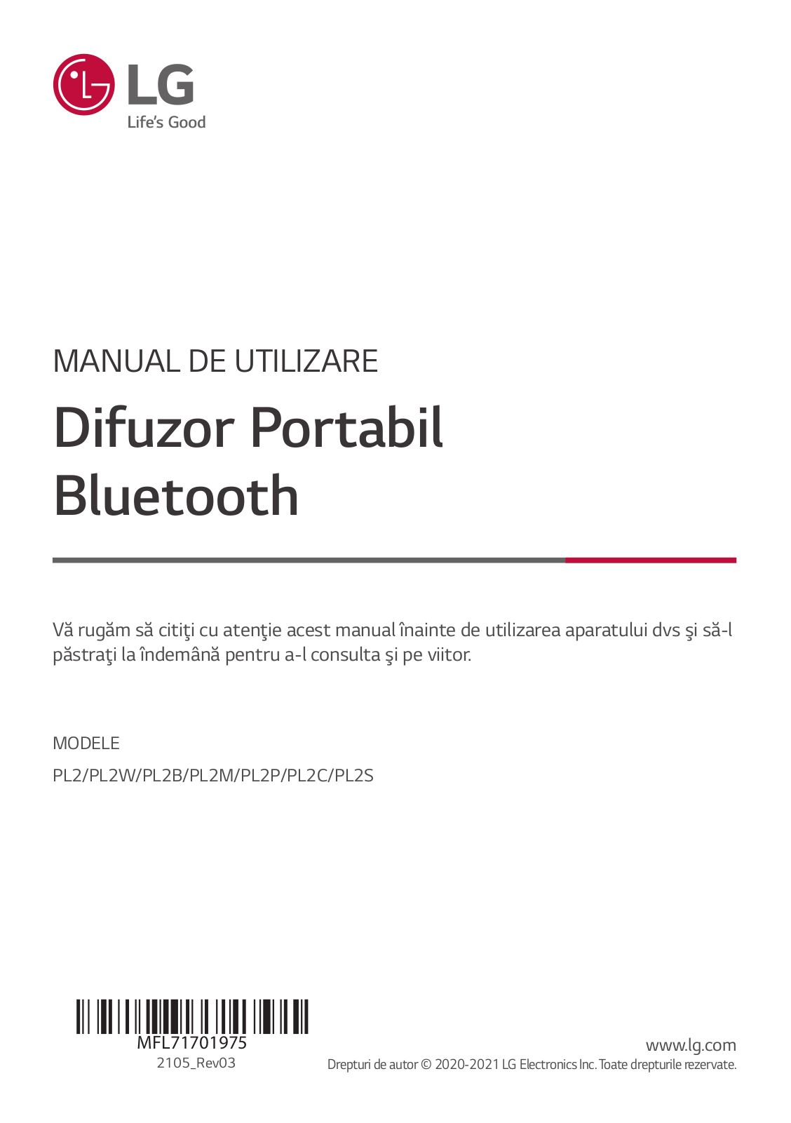 LG PL2 Owner's Manual