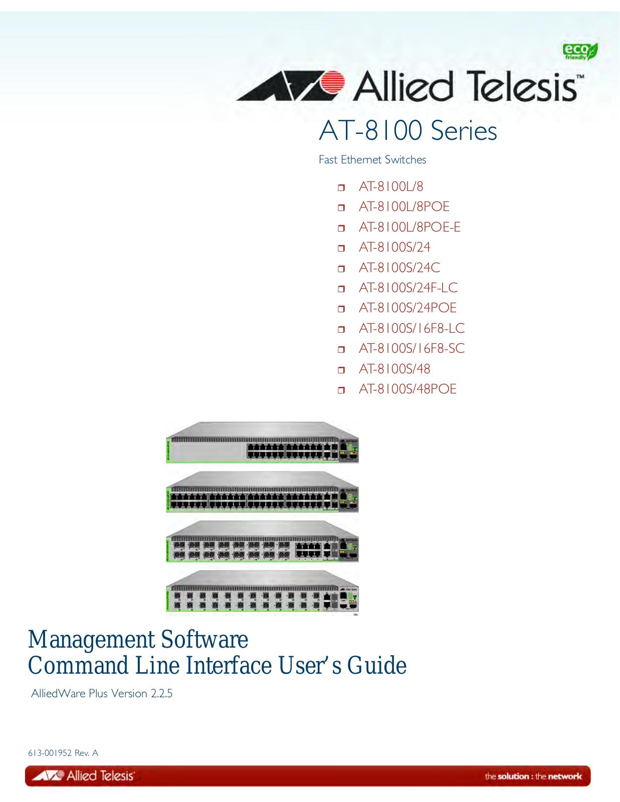 Allied Telesis AT-8100 User Manual