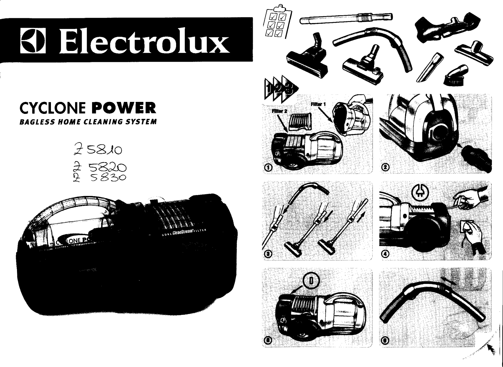 electrolux Z5810 EURO, Z5810T, Z5835 EURO Instructions Manual