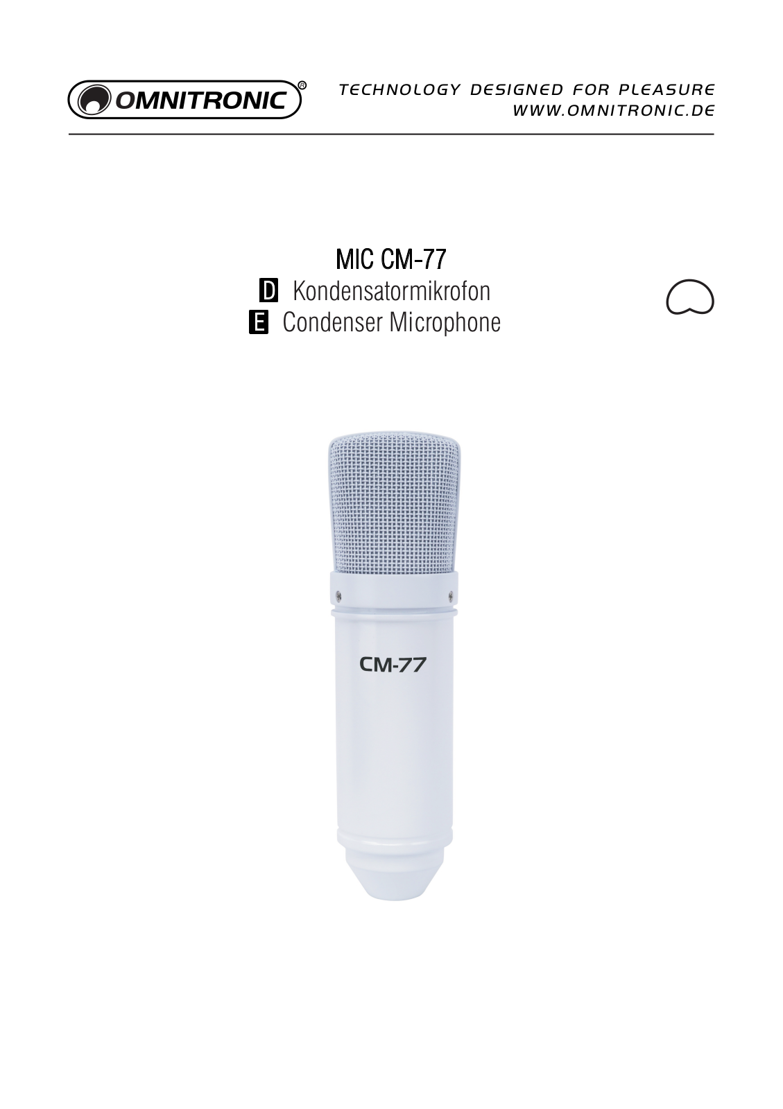 Omnitronic MIC CM-77 Quick Start Manual - ManualMachine.com