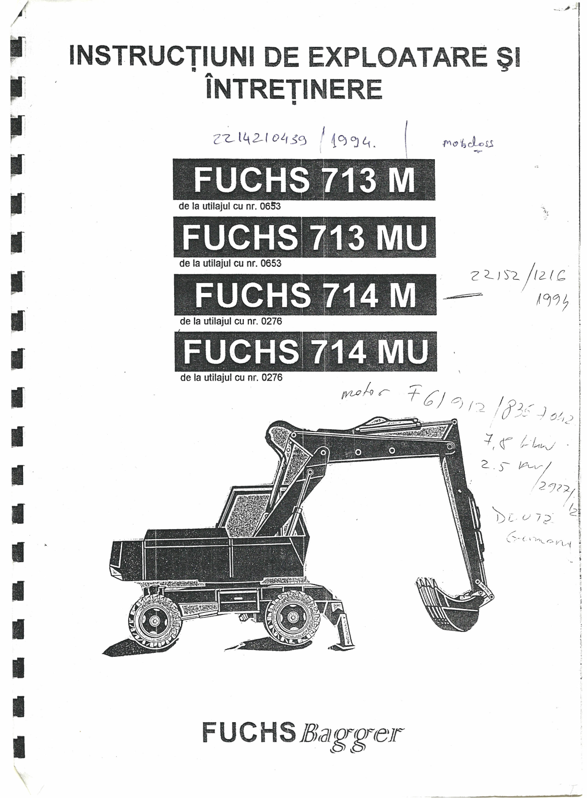 Fuchs 713M, 713U, 714M, 714U User Manual