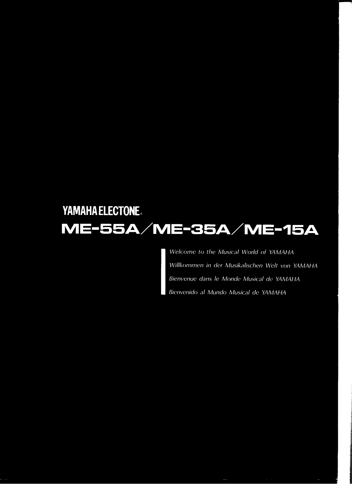 Yamaha ME55A, ME55AE User Manual