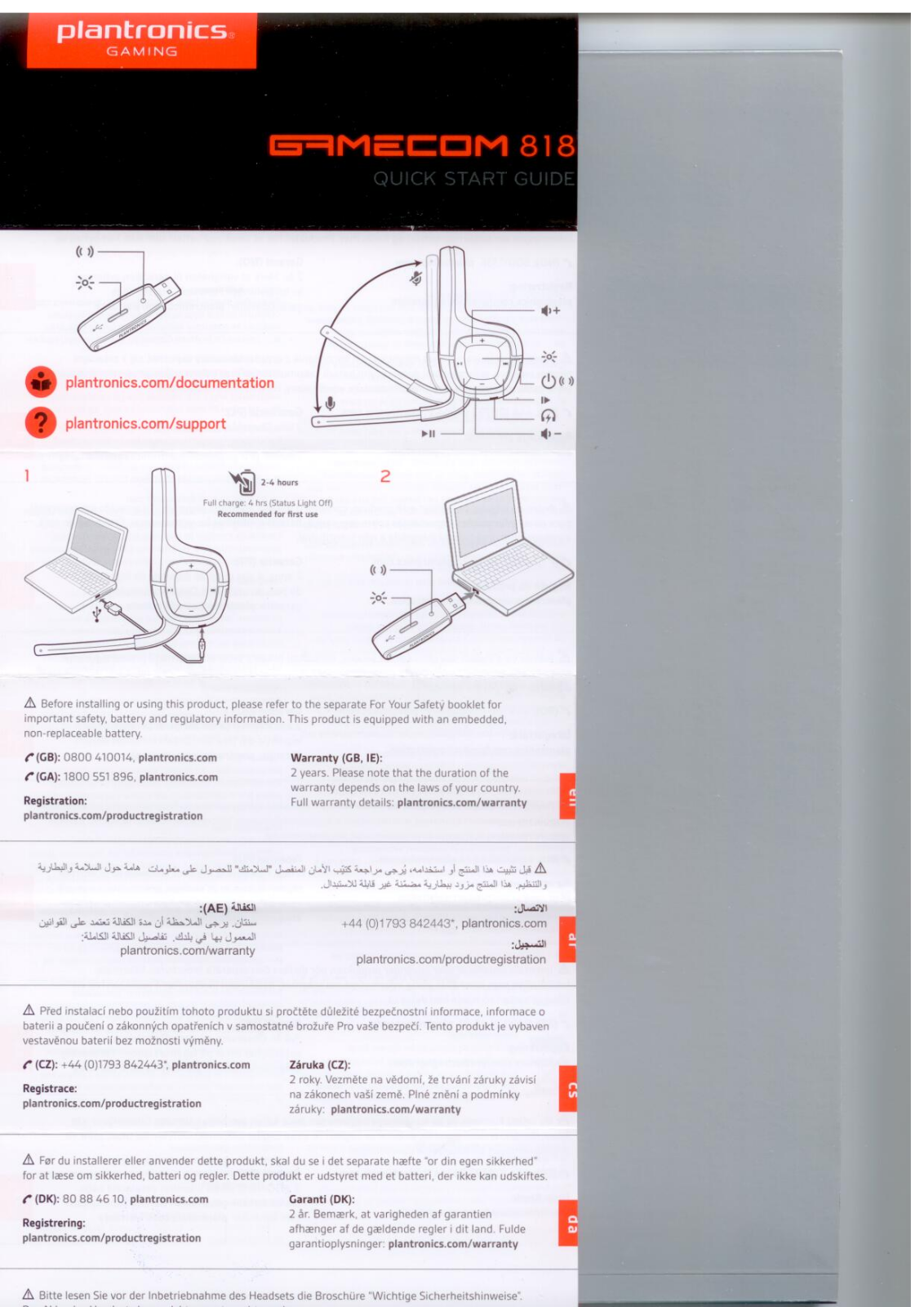 Plantronics GameCom 818 User Manual