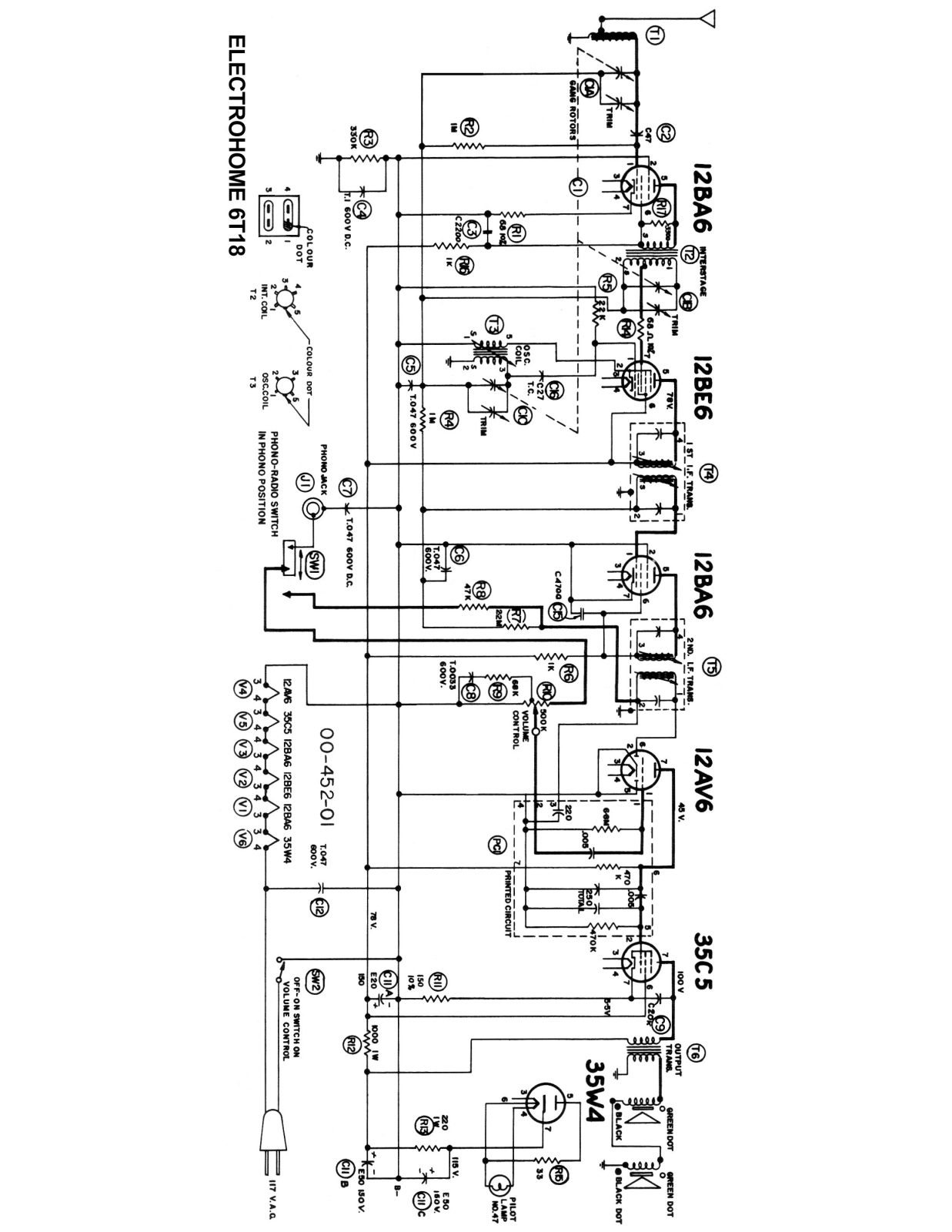 ElectroHome 6T18 Schematic - ManualMachine.com