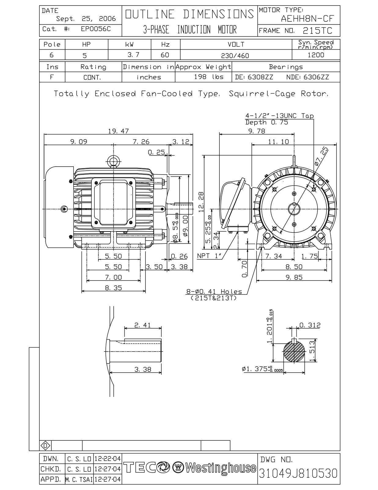 Teco EP0056C Reference Drawing