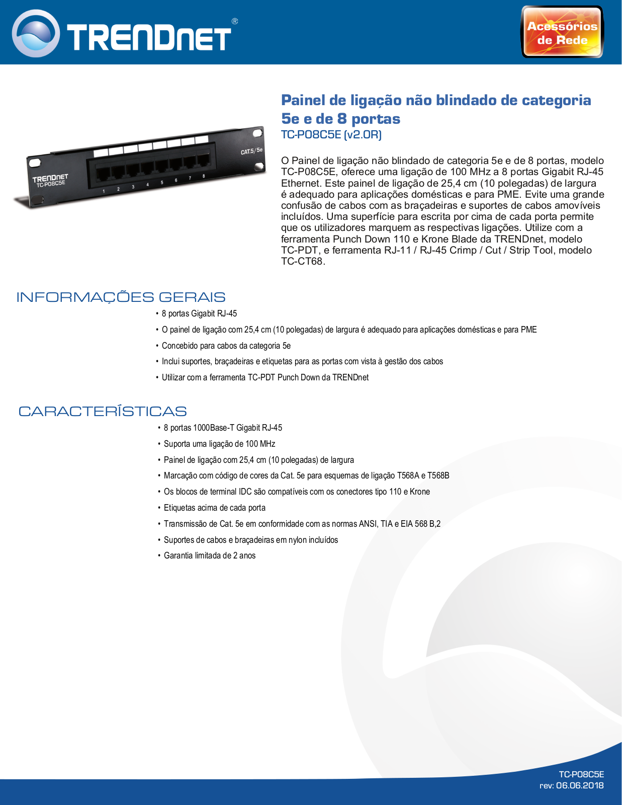 Trendnet TC-P08C5E Datasheet