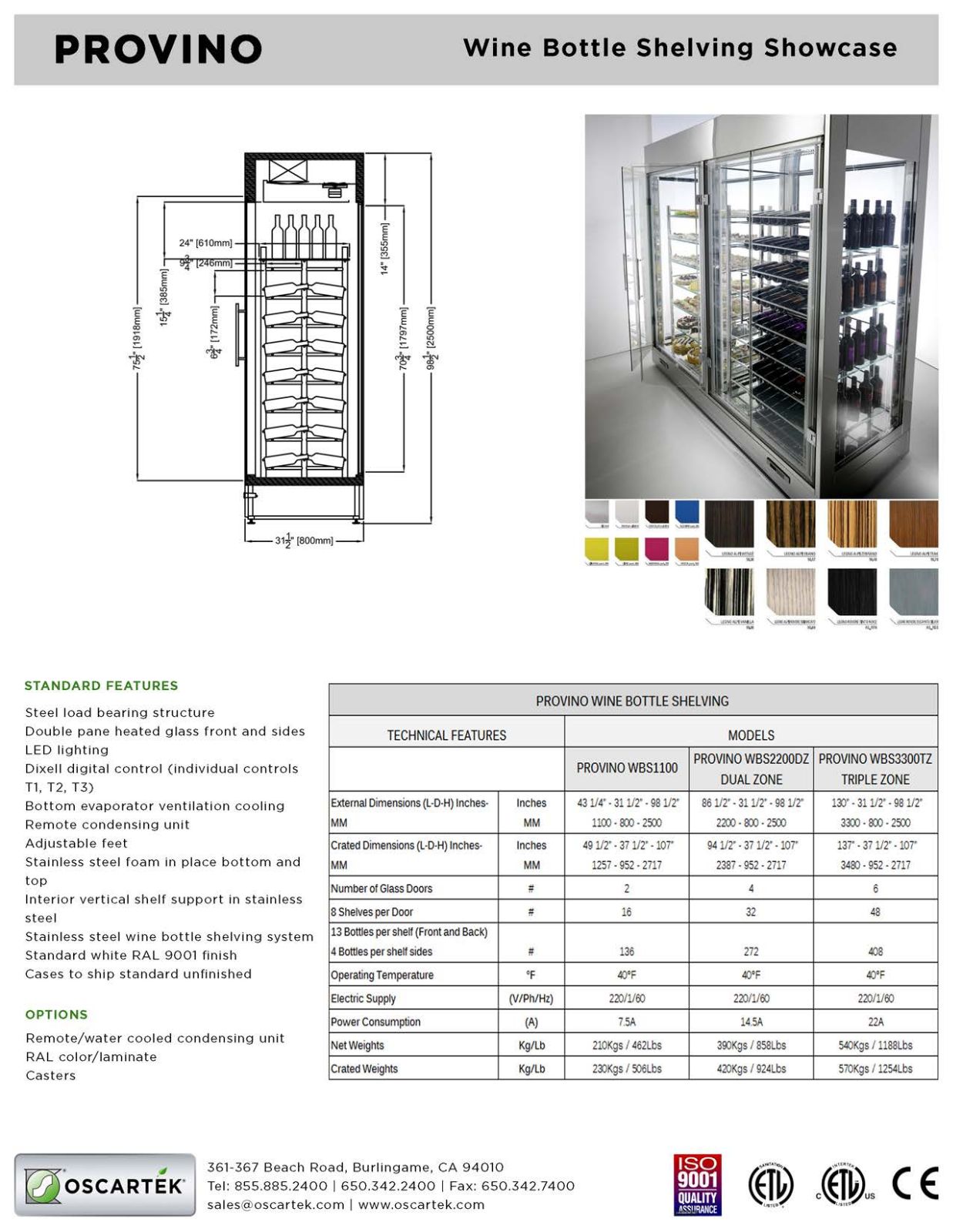 Oscartek PROVINO WBS2200DZ User Manual