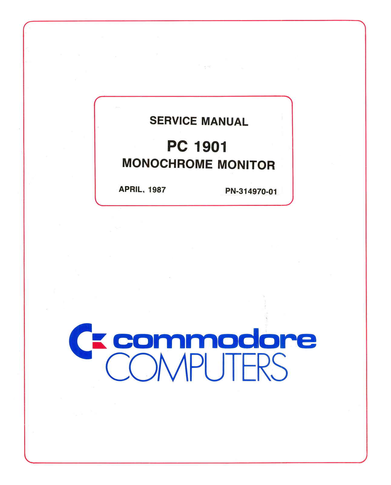 Commodore Computers PC 1901 Service Manual - ManualMachine.com