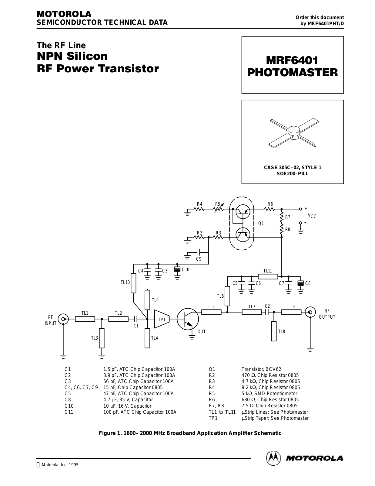 motorola mrf6401p Datasets - ManualMachine.com