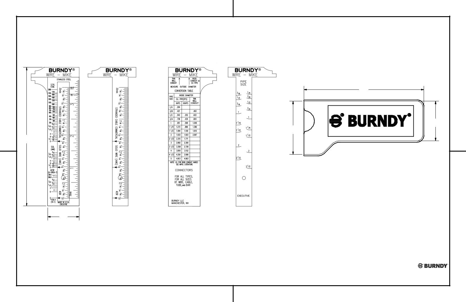 Burndy WIREMIKE Dimensional Sheet