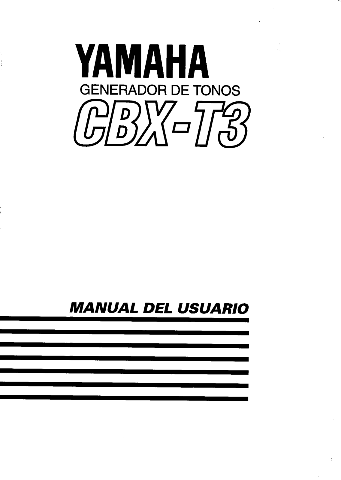 Yamaha CBX-T3 User Manual