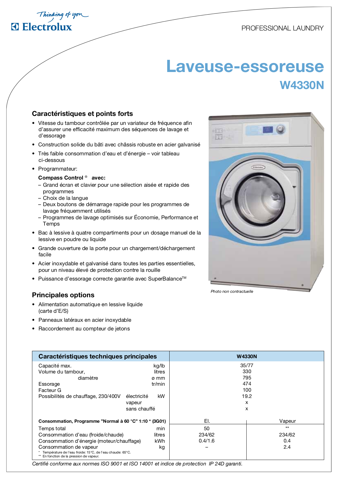 ELECTROLUX W4330N User Manual