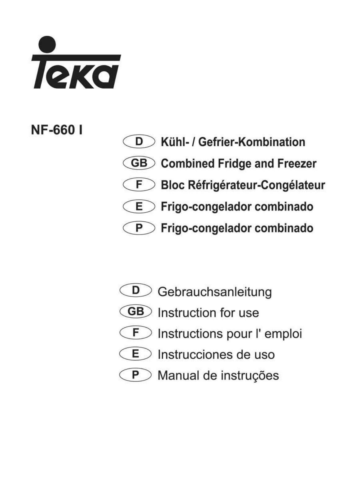 Teka NF-660 I User Manual