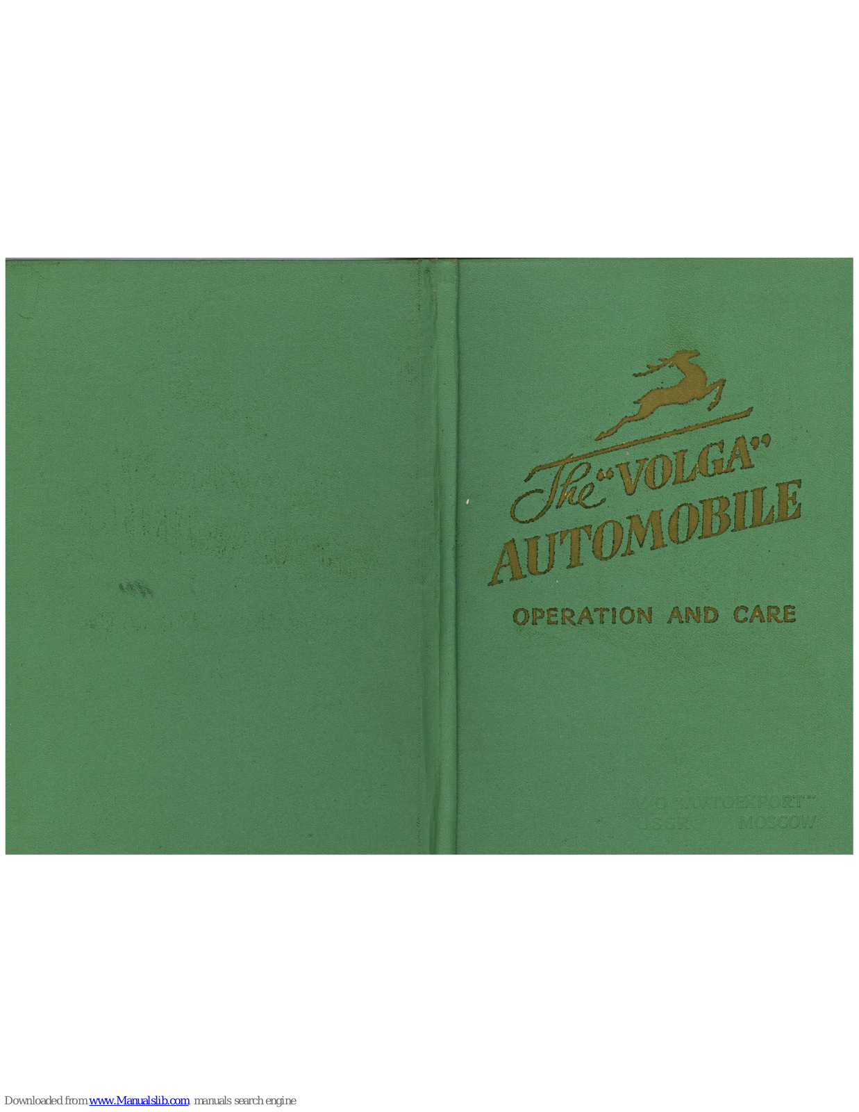 Volga 1959 M-21K, 1959 M-21I Operation And Care Manual