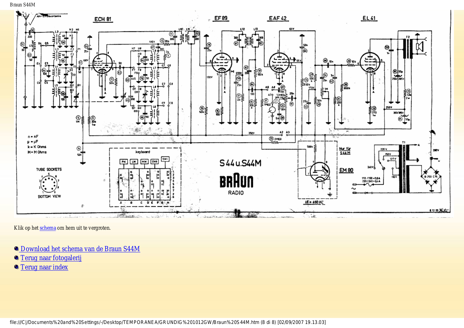 Braun S-44-M Schematic