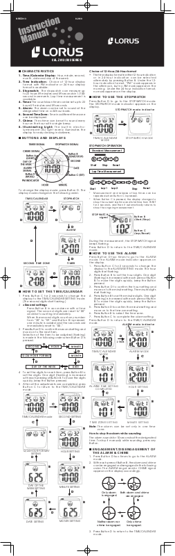 Lorus r2379dx9 sale instructions