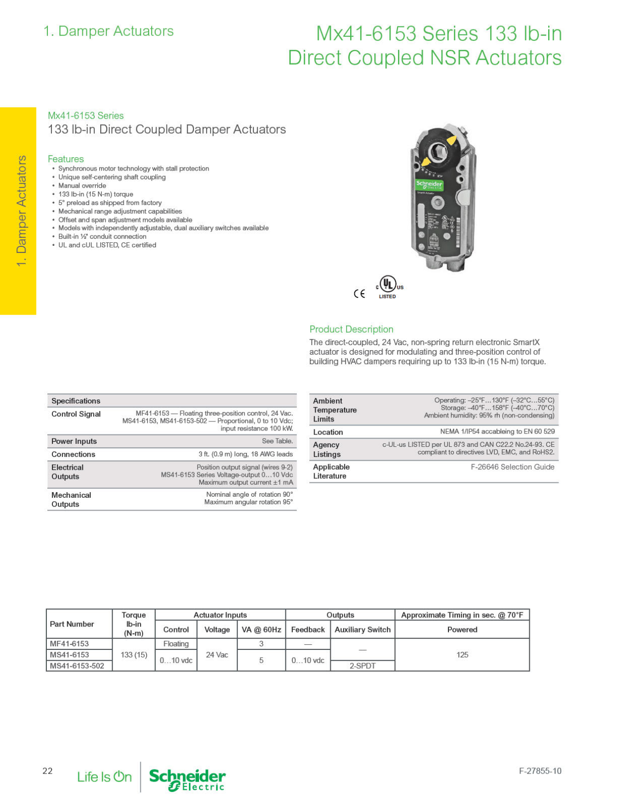 Schneider Electric MF41-6153 Catalog Page