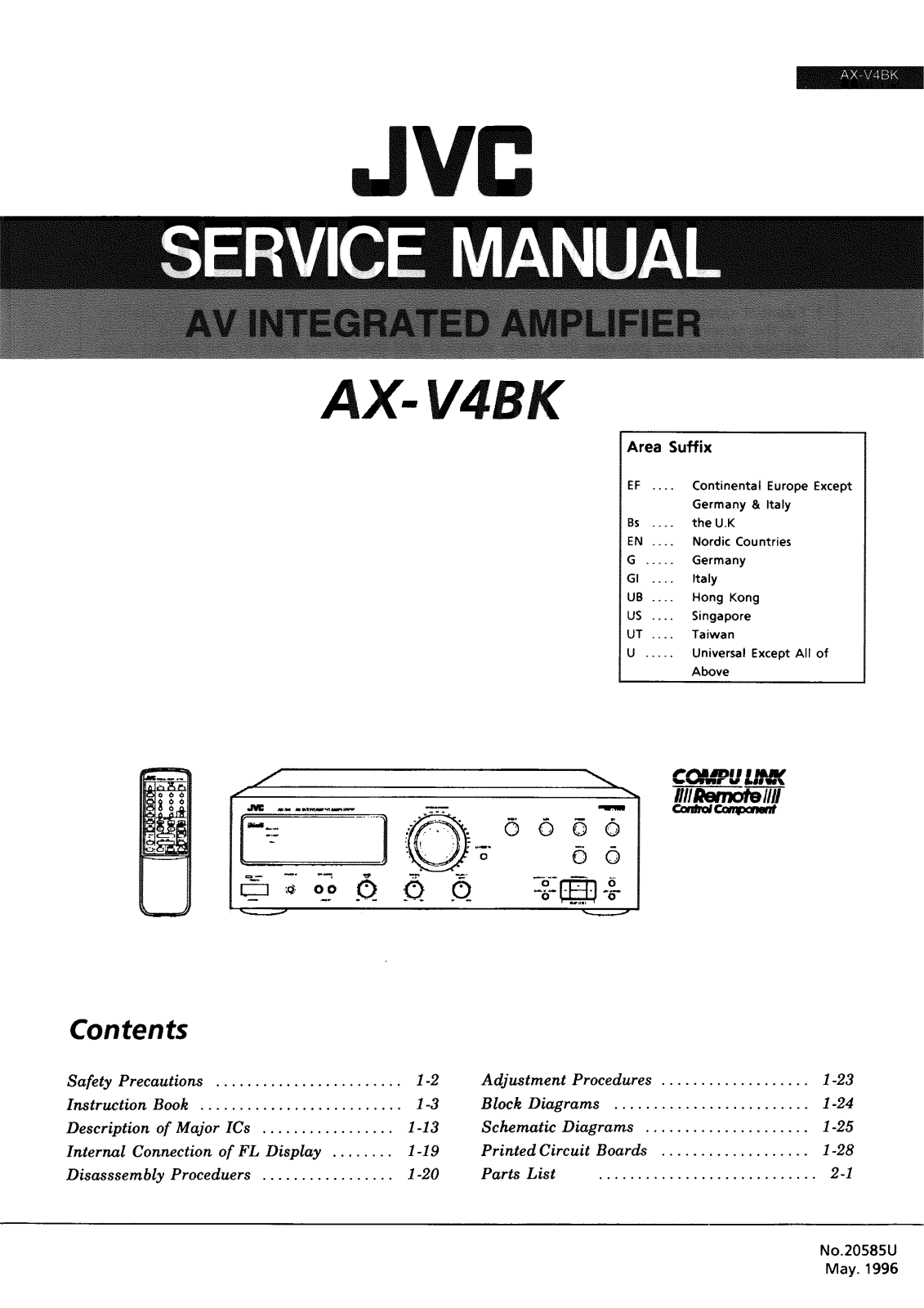 JVC AXV-4-BK Service manual